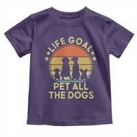 Life Goal Pet All The Dogs Toddler T Shirt Retro Funny Dog Lover Gift - Wonder Print Shop
