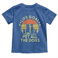 Life Goal Pet All The Dogs Toddler T Shirt Retro Funny Dog Lover Gift - Wonder Print Shop