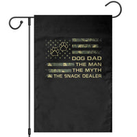 Dog Dad Garden Flag Fathers Day Gift for Dog Lovers Camo American Flag USA - Wonder Print Shop