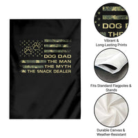 Dog Dad Garden Flag Fathers Day Gift for Dog Lovers Camo American Flag USA - Wonder Print Shop