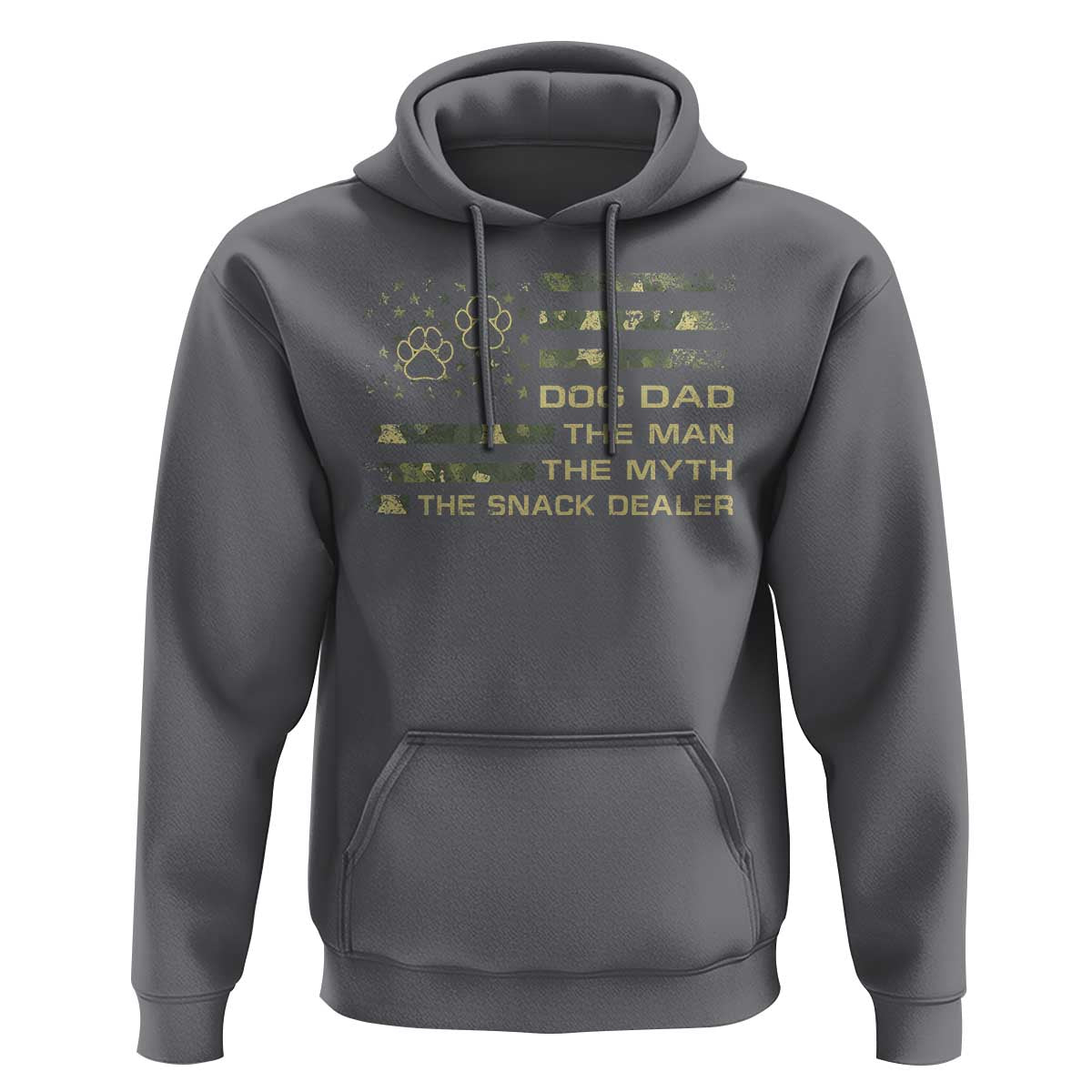Dog Dad Hoodie Fathers Day Gift for Dog Lovers Camo American Flag USA - Wonder Print Shop