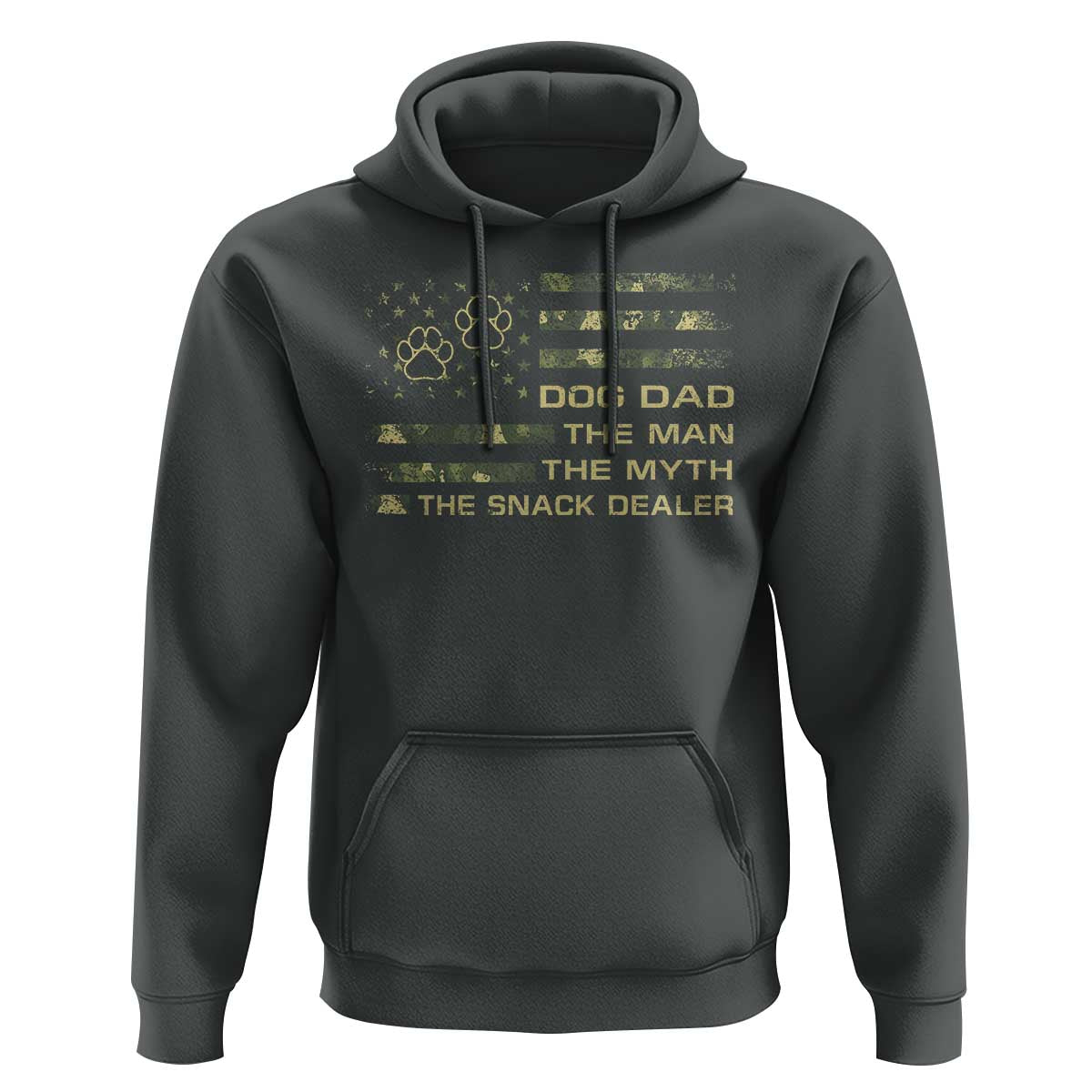 Dog Dad Hoodie Fathers Day Gift for Dog Lovers Camo American Flag USA - Wonder Print Shop