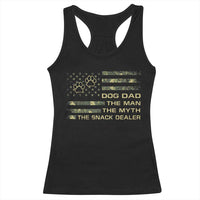 Dog Dad Racerback Tank Top Fathers Day Gift for Dog Lovers Camo American Flag USA - Wonder Print Shop