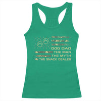 Dog Dad Racerback Tank Top Fathers Day Gift for Dog Lovers Camo American Flag USA - Wonder Print Shop