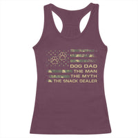 Dog Dad Racerback Tank Top Fathers Day Gift for Dog Lovers Camo American Flag USA - Wonder Print Shop