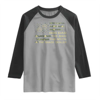 Dog Dad Raglan Shirt Fathers Day Gift for Dog Lovers Camo American Flag USA - Wonder Print Shop
