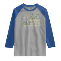 Dog Dad Raglan Shirt Fathers Day Gift for Dog Lovers Camo American Flag USA - Wonder Print Shop