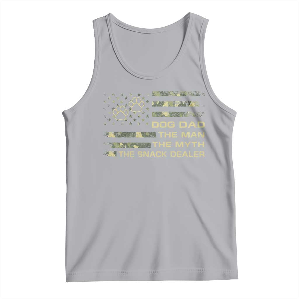 Dog Dad Tank Top Fathers Day Gift for Dog Lovers Camo American Flag USA - Wonder Print Shop