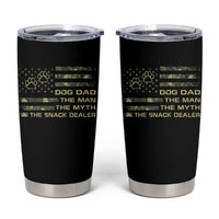 Dog Dad Tumbler Cup Fathers Day Gift for Dog Lovers Camo American Flag USA - Wonder Print Shop