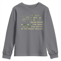 Dog Dad Youth Sweatshirt Fathers Day Gift for Dog Lovers Camo American Flag USA - Wonder Print Shop