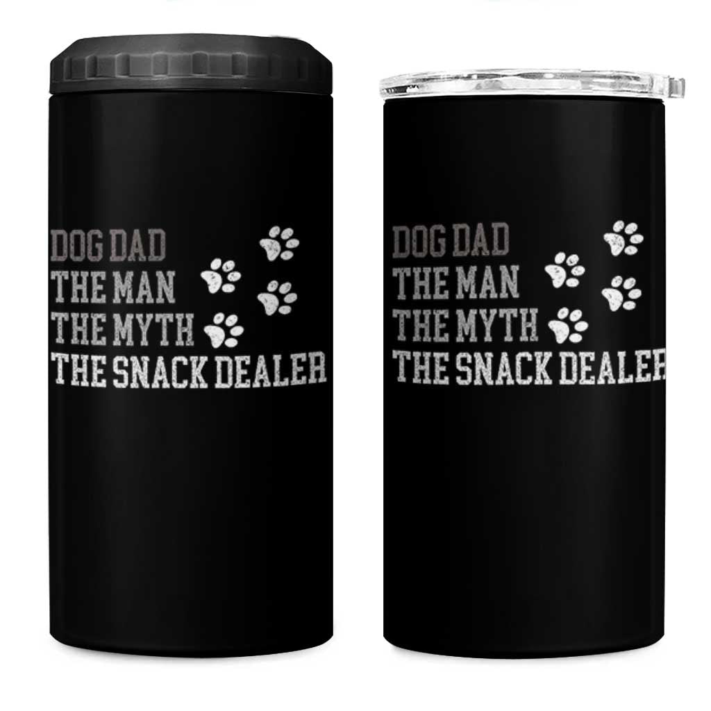 Dog Dad 4 in 1 Can Cooler Tumbler Fathers Day Gift for Dog Lovers Retro Vintage - Wonder Print Shop