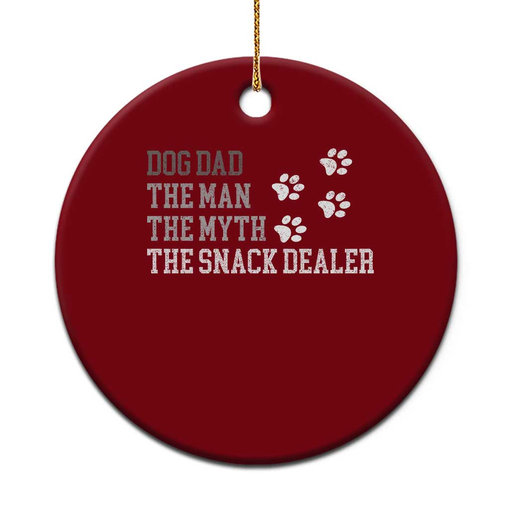 Dog Dad Ceramic Ornament Fathers Day Gift for Dog Lovers Retro Vintage - Wonder Print Shop
