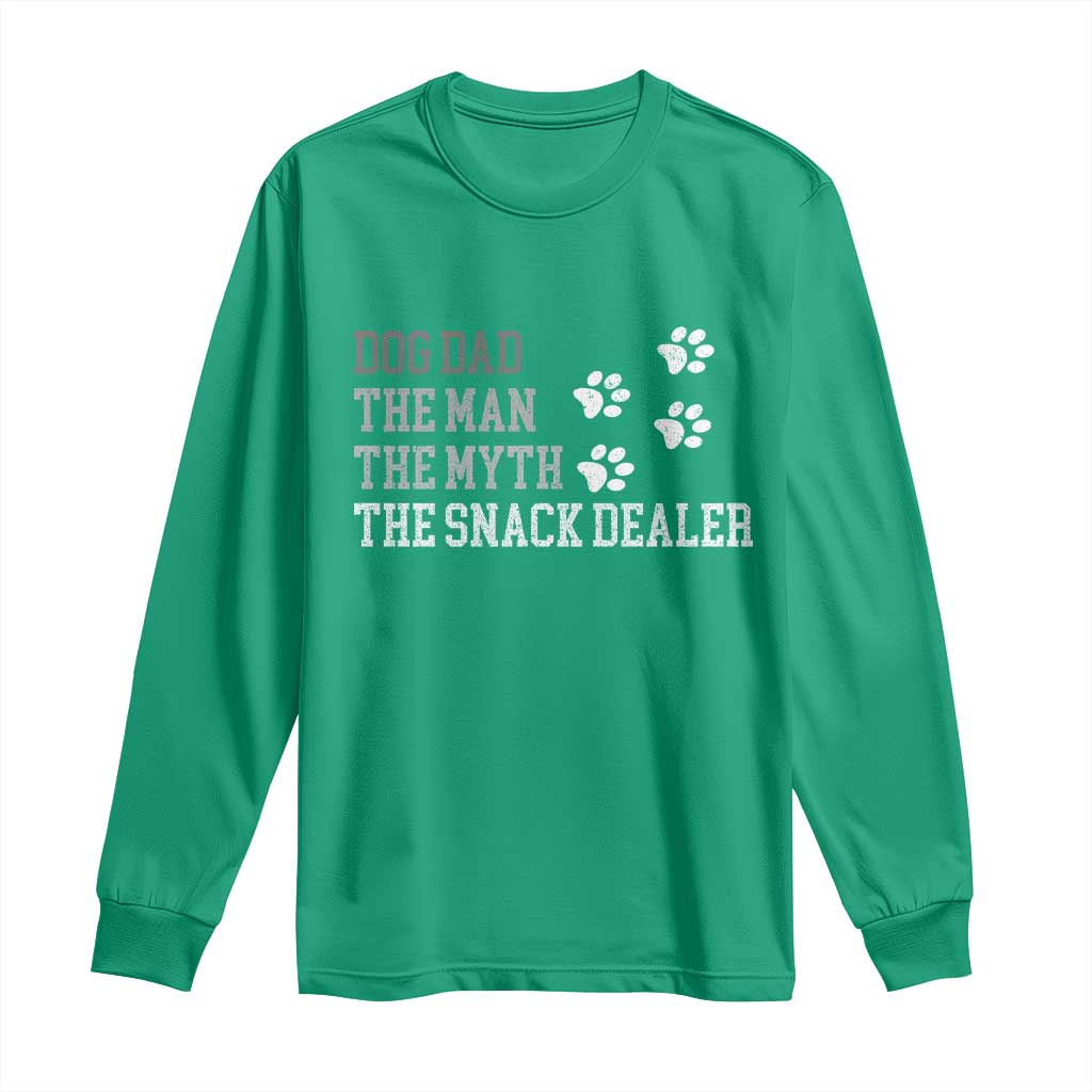 Dog Dad Long Sleeve Shirt Fathers Day Gift for Dog Lovers Retro Vintage - Wonder Print Shop