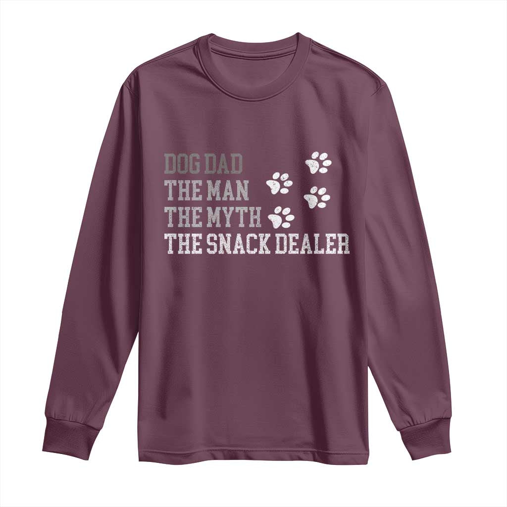 Dog Dad Long Sleeve Shirt Fathers Day Gift for Dog Lovers Retro Vintage - Wonder Print Shop