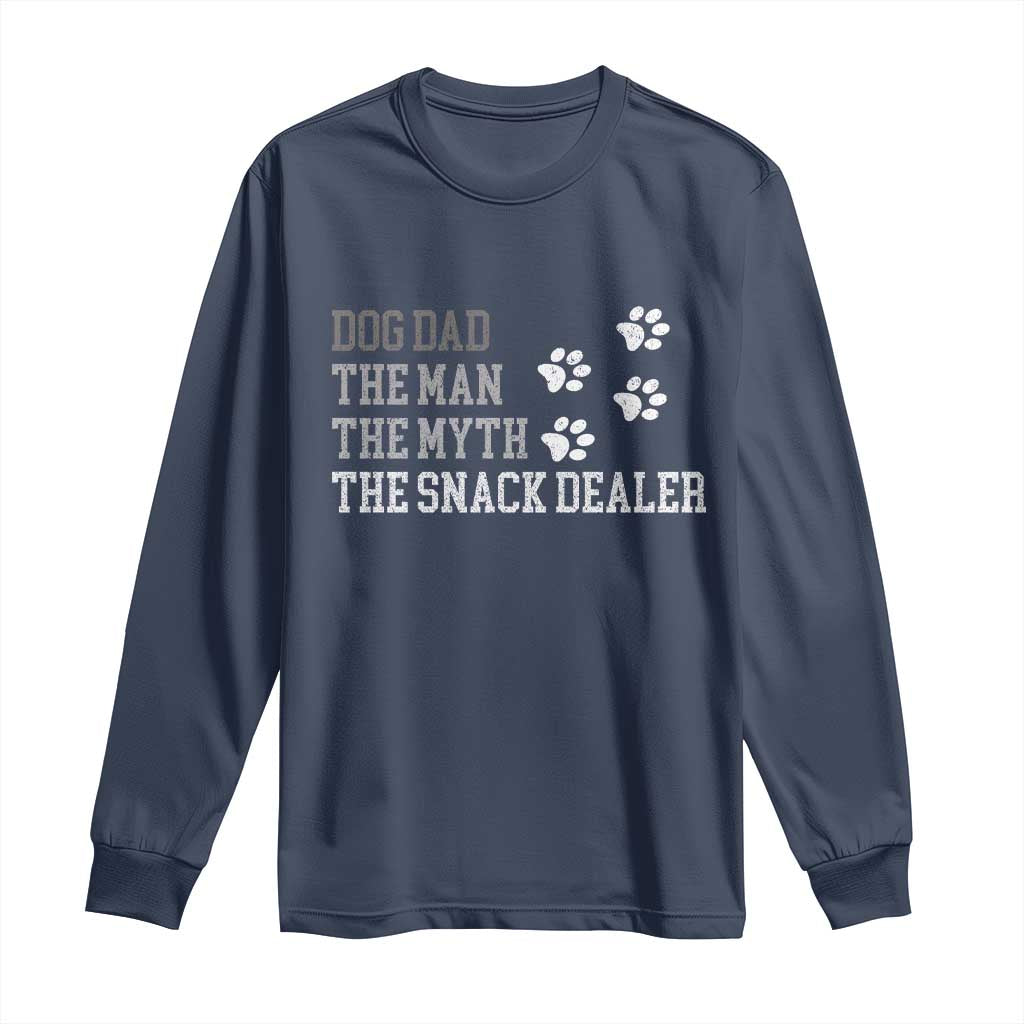 Dog Dad Long Sleeve Shirt Fathers Day Gift for Dog Lovers Retro Vintage - Wonder Print Shop
