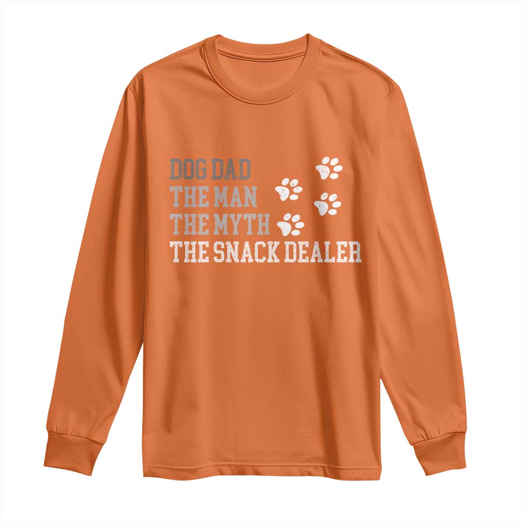 Dog Dad Long Sleeve Shirt Fathers Day Gift for Dog Lovers Retro Vintage - Wonder Print Shop