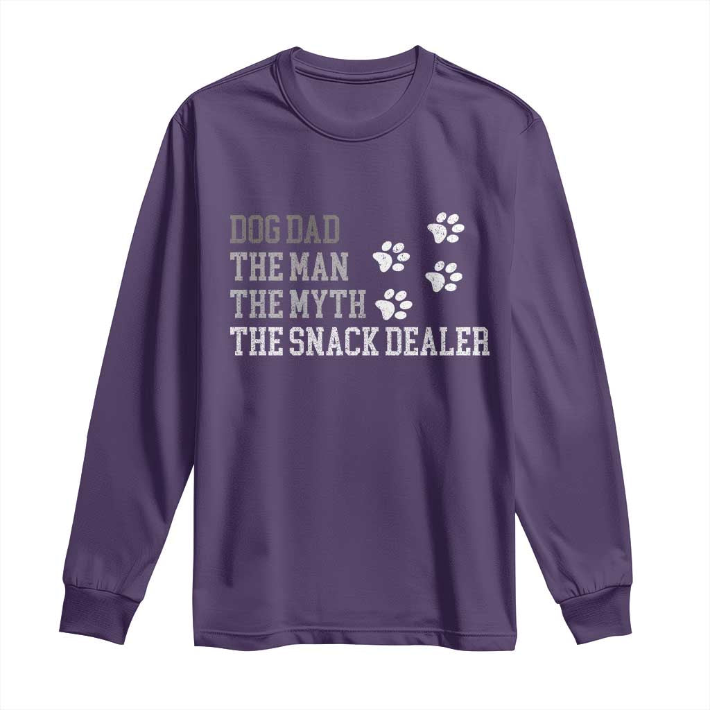 Dog Dad Long Sleeve Shirt Fathers Day Gift for Dog Lovers Retro Vintage - Wonder Print Shop