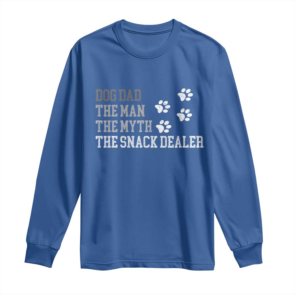 Dog Dad Long Sleeve Shirt Fathers Day Gift for Dog Lovers Retro Vintage - Wonder Print Shop
