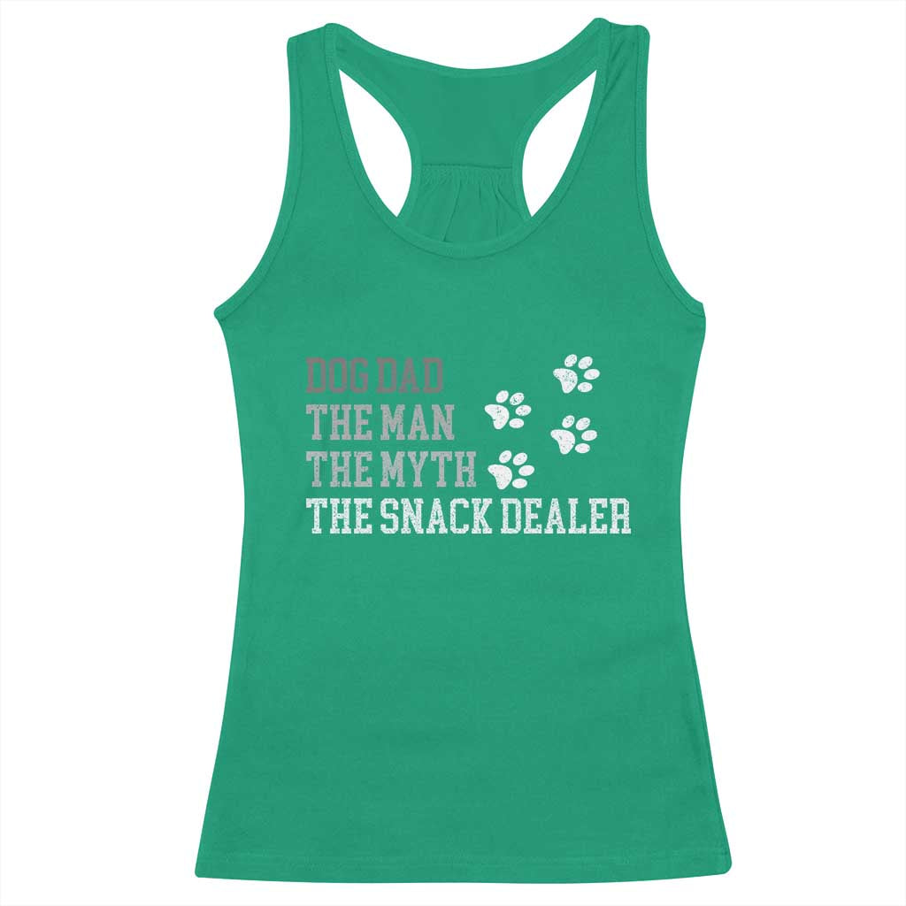 Dog Dad Racerback Tank Top Fathers Day Gift for Dog Lovers Retro Vintage - Wonder Print Shop