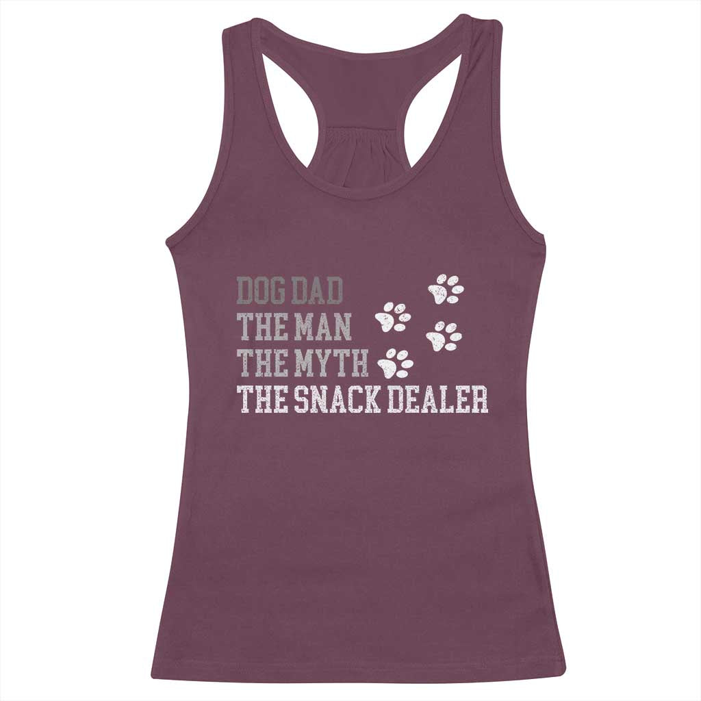 Dog Dad Racerback Tank Top Fathers Day Gift for Dog Lovers Retro Vintage - Wonder Print Shop