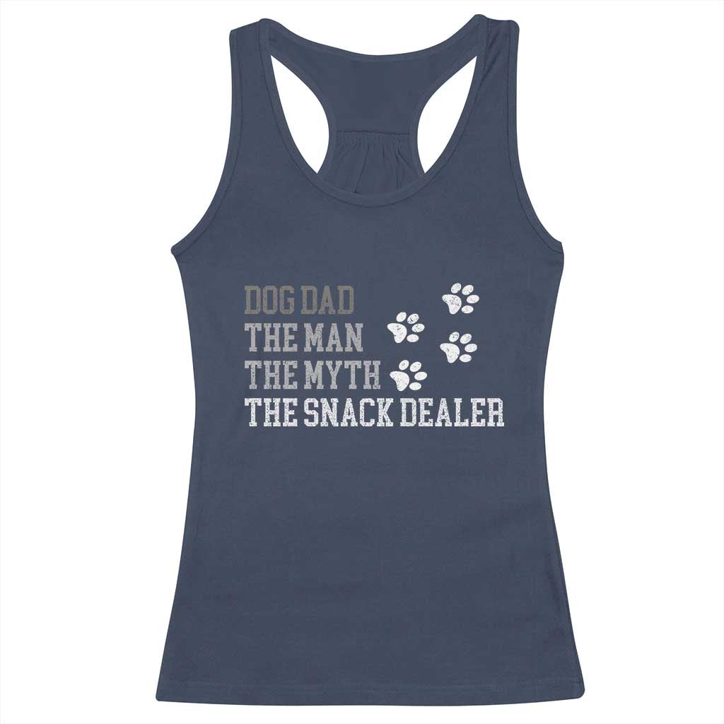 Dog Dad Racerback Tank Top Fathers Day Gift for Dog Lovers Retro Vintage - Wonder Print Shop