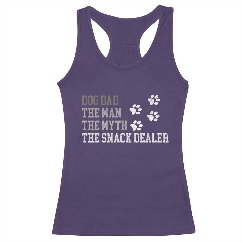 Dog Dad Racerback Tank Top Fathers Day Gift for Dog Lovers Retro Vintage - Wonder Print Shop