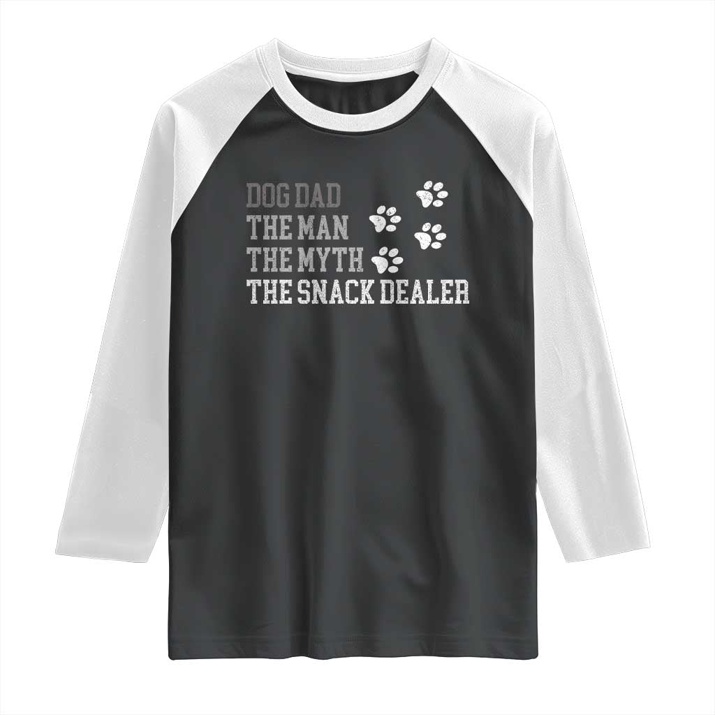 Dog Dad Raglan Shirt Fathers Day Gift for Dog Lovers Retro Vintage - Wonder Print Shop
