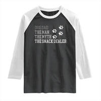 Dog Dad Raglan Shirt Fathers Day Gift for Dog Lovers Retro Vintage - Wonder Print Shop
