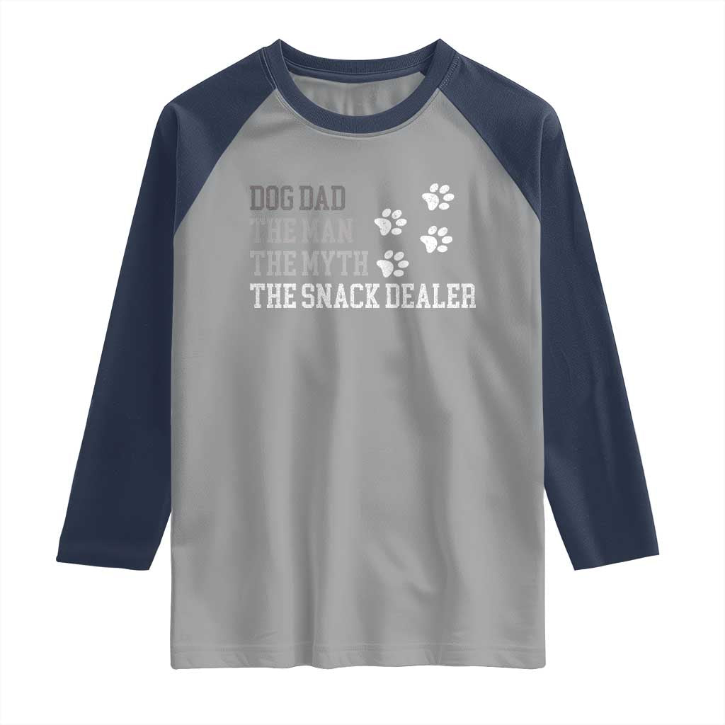 Dog Dad Raglan Shirt Fathers Day Gift for Dog Lovers Retro Vintage - Wonder Print Shop