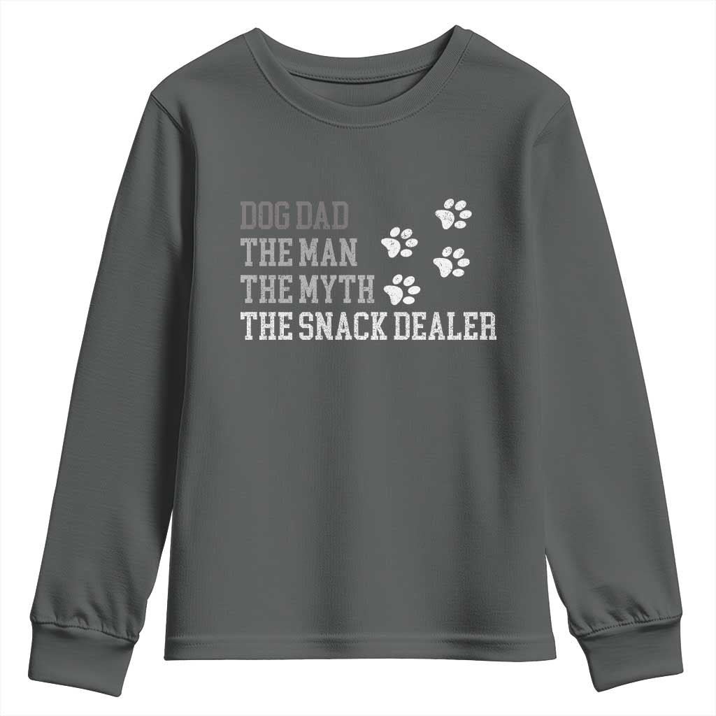 Dog Dad Youth Sweatshirt Fathers Day Gift for Dog Lovers Retro Vintage - Wonder Print Shop