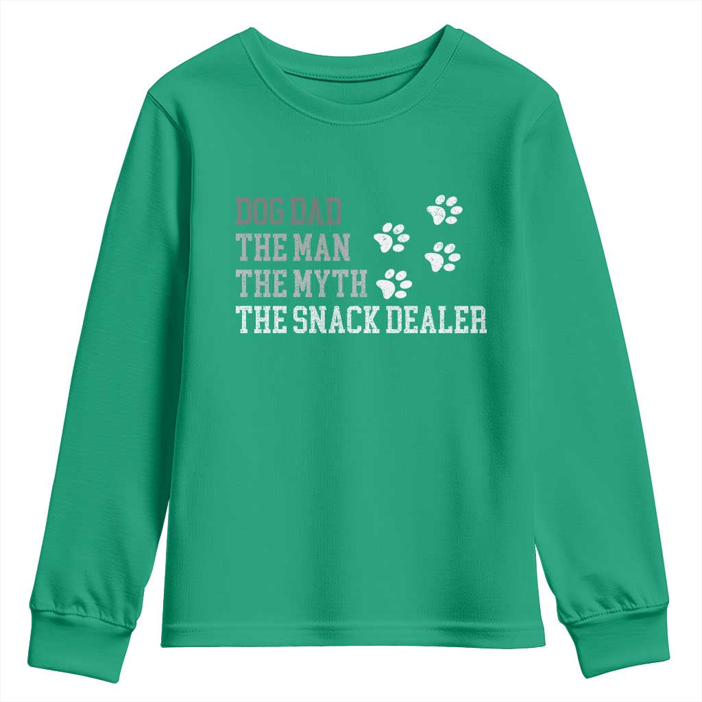Dog Dad Youth Sweatshirt Fathers Day Gift for Dog Lovers Retro Vintage - Wonder Print Shop