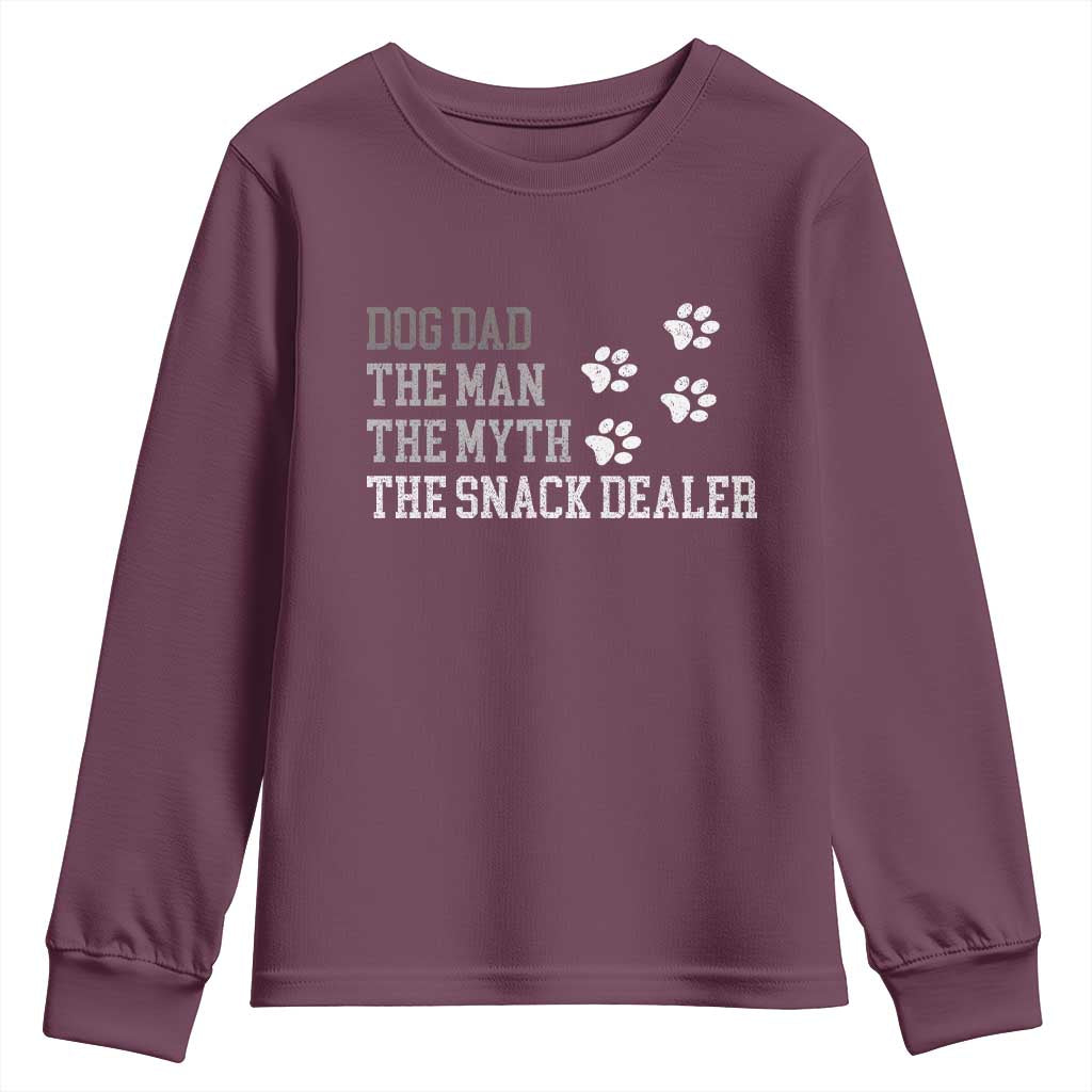 Dog Dad Youth Sweatshirt Fathers Day Gift for Dog Lovers Retro Vintage - Wonder Print Shop