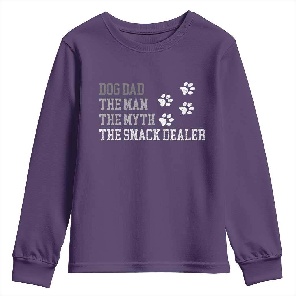 Dog Dad Youth Sweatshirt Fathers Day Gift for Dog Lovers Retro Vintage - Wonder Print Shop