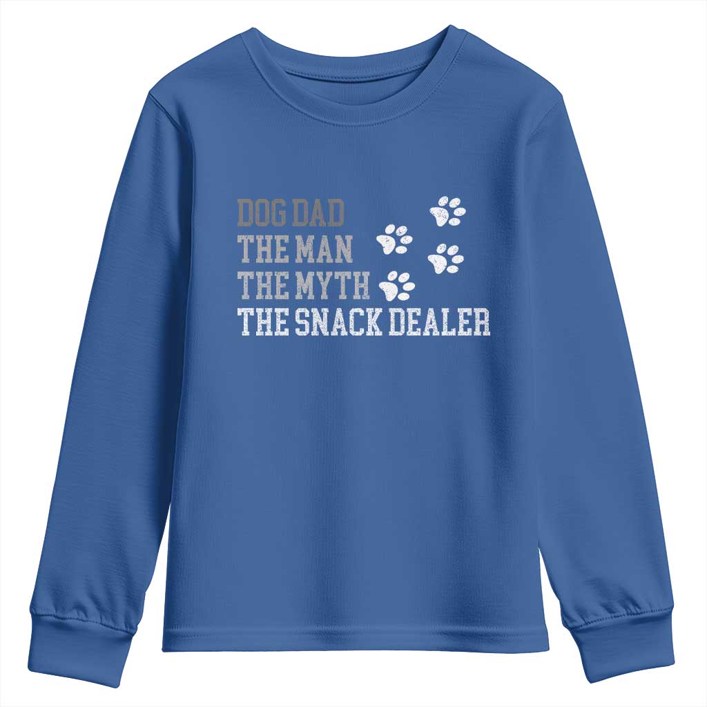 Dog Dad Youth Sweatshirt Fathers Day Gift for Dog Lovers Retro Vintage - Wonder Print Shop