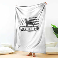 Black Lab Dad Throw Blanket Funny Labrador Dad Fathers Day Gift for Dog Lovers - Wonder Print Shop
