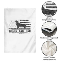 Black Lab Dad Garden Flag Funny Labrador Dad Fathers Day Gift for Dog Lovers - Wonder Print Shop