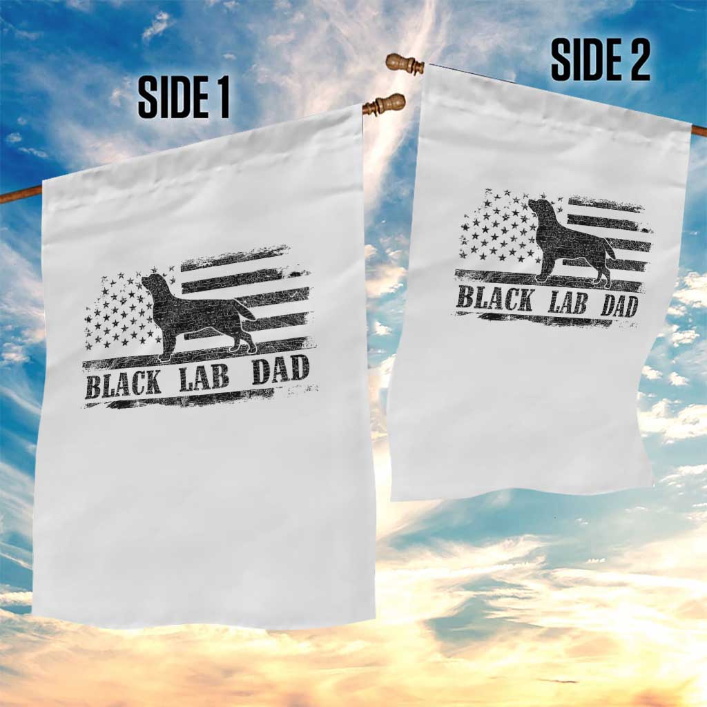 Black Lab Dad Garden Flag Funny Labrador Dad Fathers Day Gift for Dog Lovers - Wonder Print Shop