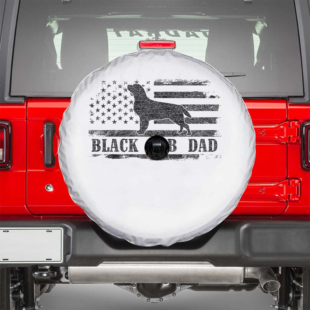 Black Lab Dad Spare Tire Cover Funny Labrador Dad Fathers Day Gift for Dog Lovers - Wonder Print Shop
