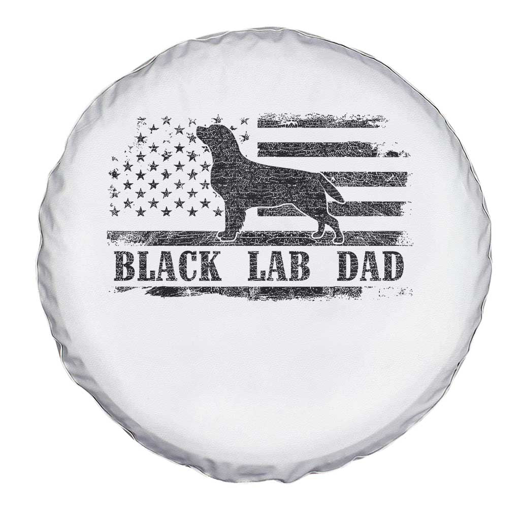 Black Lab Dad Spare Tire Cover Funny Labrador Dad Fathers Day Gift for Dog Lovers - Wonder Print Shop