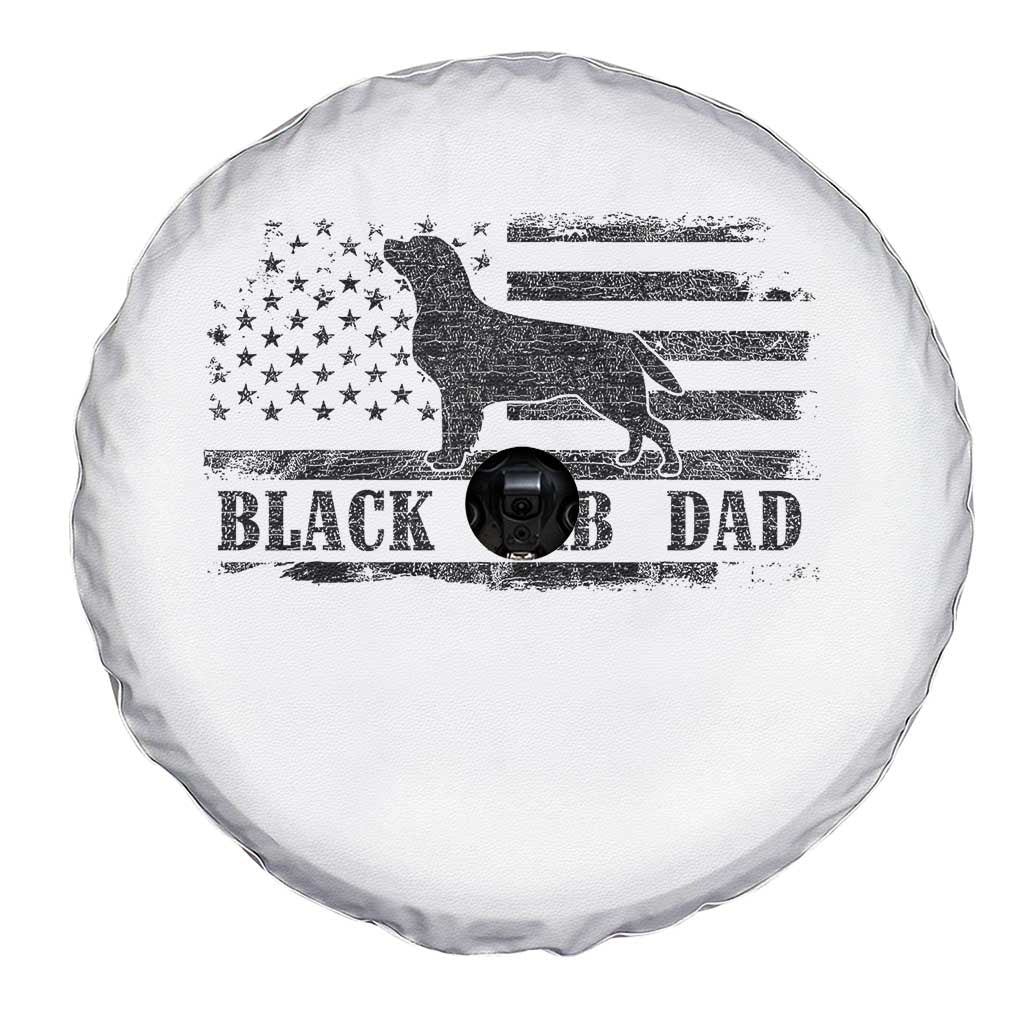 Black Lab Dad Spare Tire Cover Funny Labrador Dad Fathers Day Gift for Dog Lovers - Wonder Print Shop