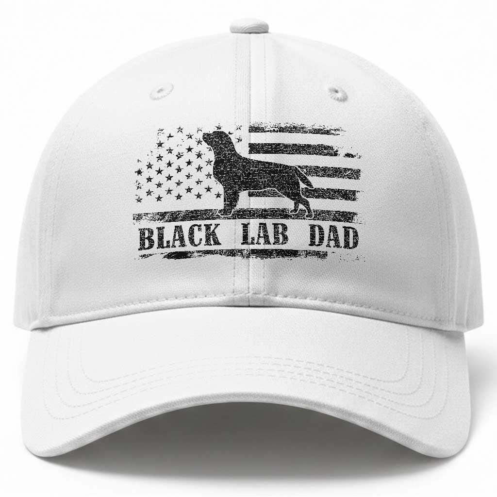 Black Lab Dad Baseball Cap Funny Labrador Dad Fathers Day Gift for Dog Lovers