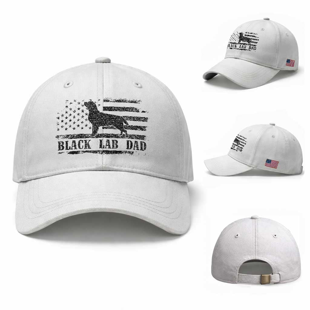 Black Lab Dad Baseball Cap Funny Labrador Dad Fathers Day Gift for Dog Lovers