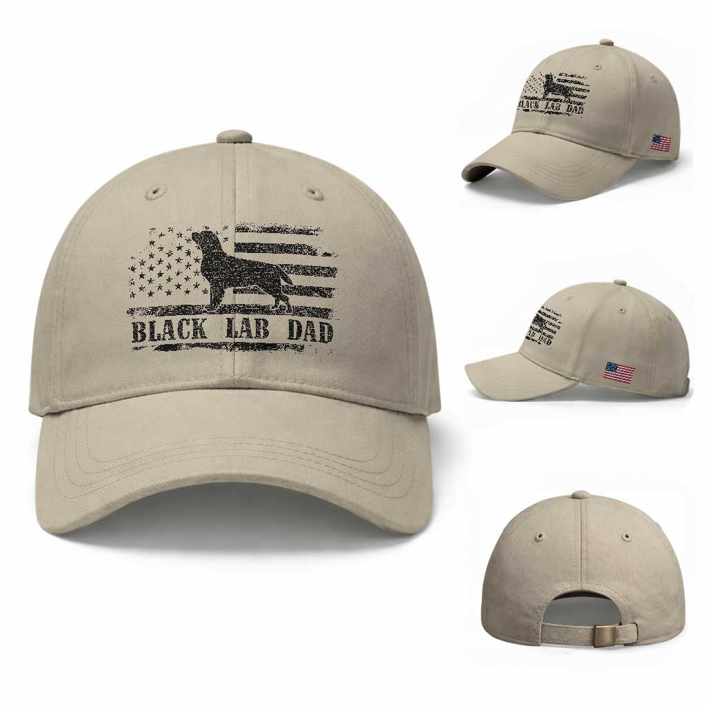 Black Lab Dad Baseball Cap Funny Labrador Dad Fathers Day Gift for Dog Lovers