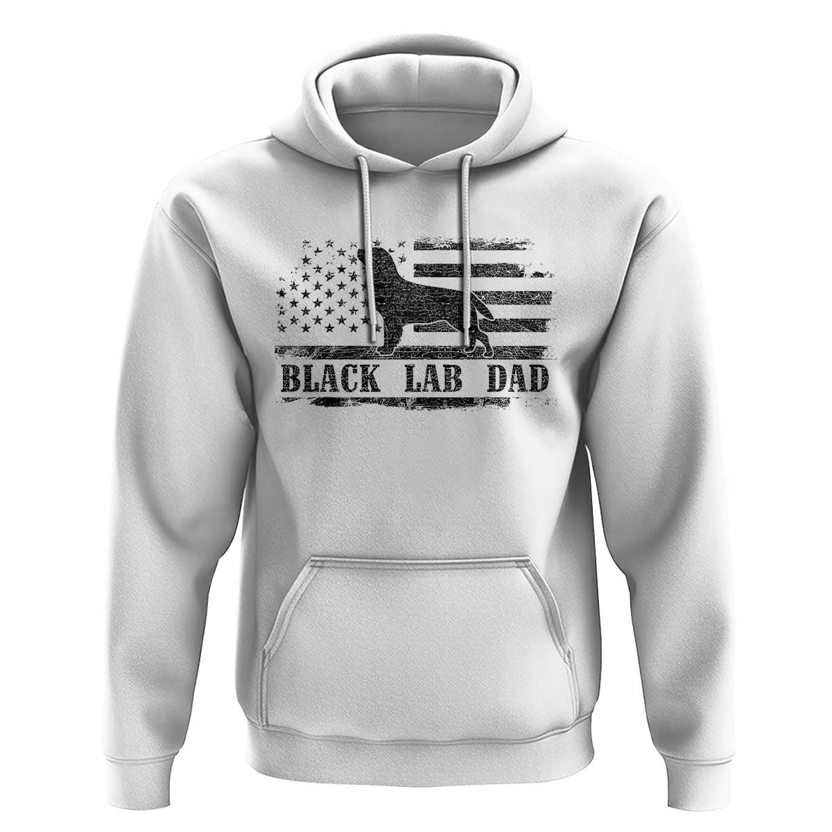 Black Lab Dad Hoodie Funny Labrador Dad Fathers Day Gift for Dog Lovers - Wonder Print Shop