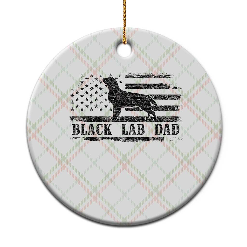 Black Lab Dad Ceramic Ornament Funny Labrador Dad Fathers Day Gift for Dog Lovers - Wonder Print Shop