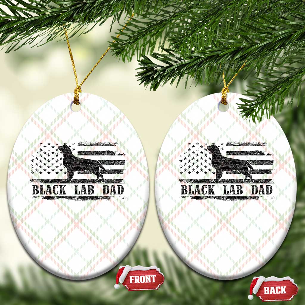Black Lab Dad Ceramic Ornament Funny Labrador Dad Fathers Day Gift for Dog Lovers - Wonder Print Shop