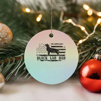 Black Lab Dad Ceramic Ornament Funny Labrador Dad Fathers Day Gift for Dog Lovers - Wonder Print Shop