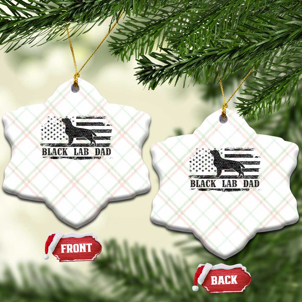 Black Lab Dad Ceramic Ornament Funny Labrador Dad Fathers Day Gift for Dog Lovers - Wonder Print Shop