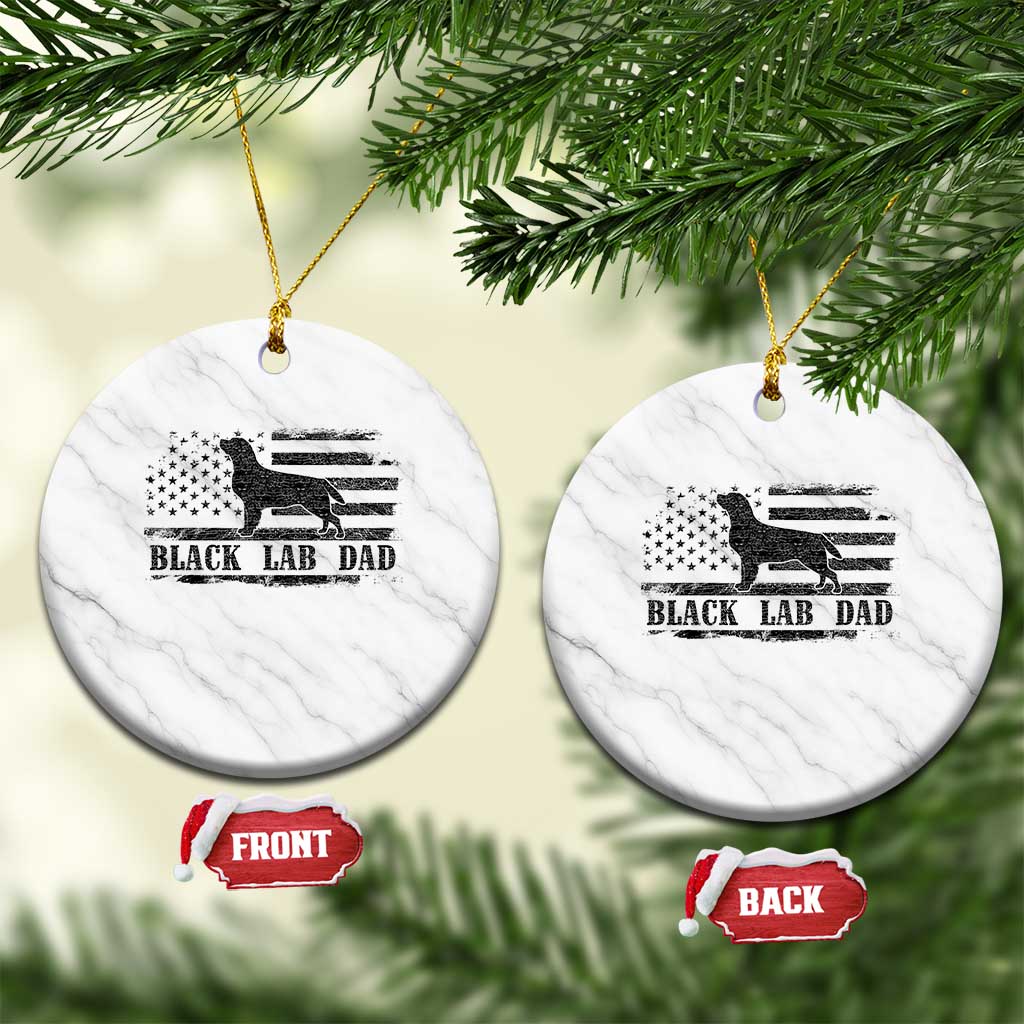 Black Lab Dad Ceramic Ornament Funny Labrador Dad Fathers Day Gift for Dog Lovers - Wonder Print Shop