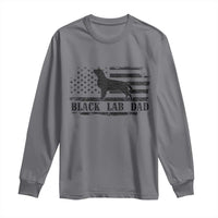 Black Lab Dad Long Sleeve Shirt Funny Labrador Dad Fathers Day Gift for Dog Lovers - Wonder Print Shop